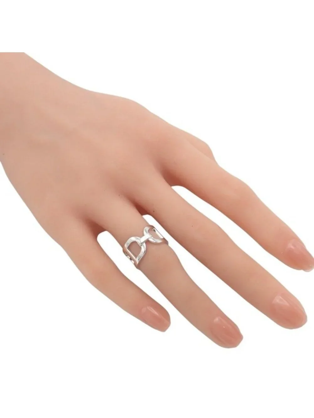 Hermes Ever Chaine D'Ancre 49 Ring 925 Sterling Silver with Simple Box